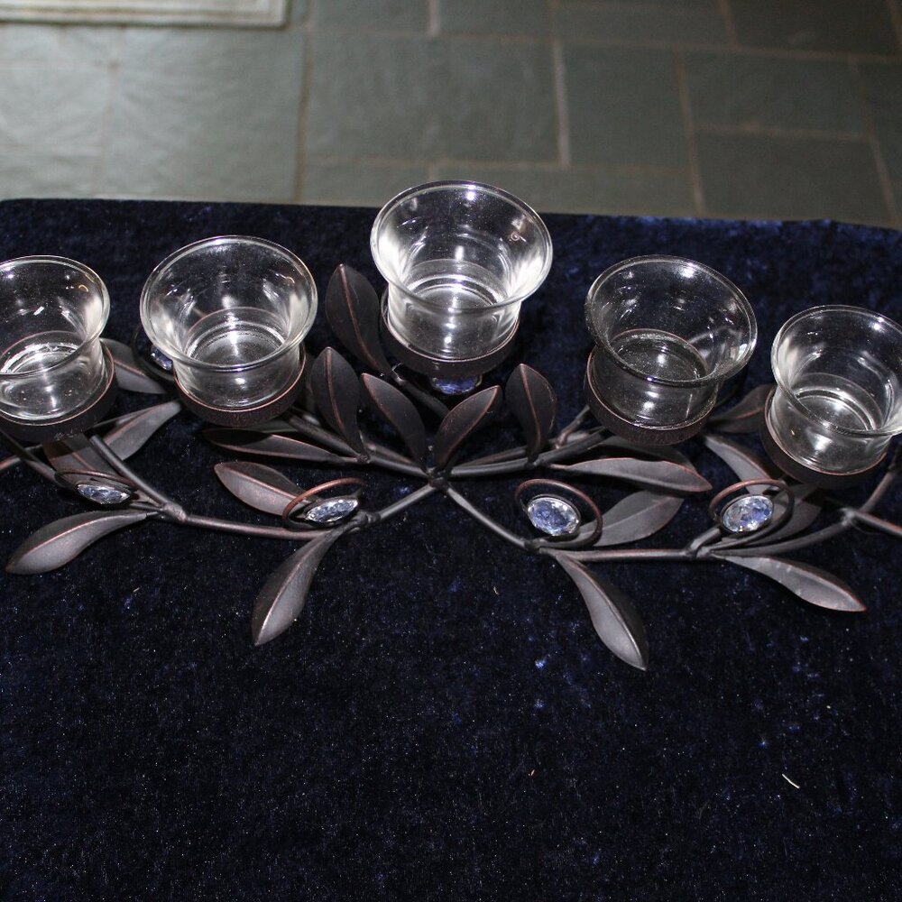 Center piece 5-votive candle holder